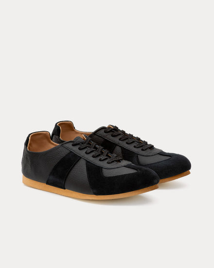 Crown Northampton Adnitt Gat Calf Leather with Gum Soles Black Low Top Sneakers - 2