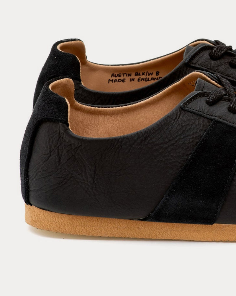 Crown Northampton Adnitt Gat Calf Leather with Gum Soles Black Low Top Sneakers - 3