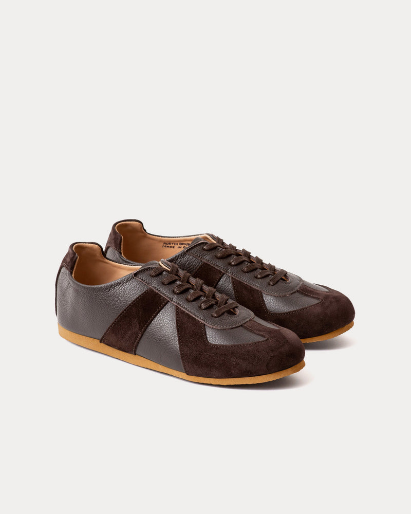 Crown Northampton Adnitt Gat Calf Leather with Gum Soles Brown Low Top Sneakers - 2