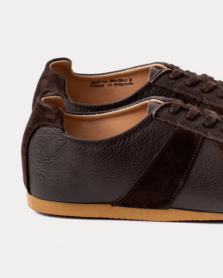 Crown Northampton Adnitt Gat Calf Leather with Gum Soles Brown Low Top Sneakers - 3