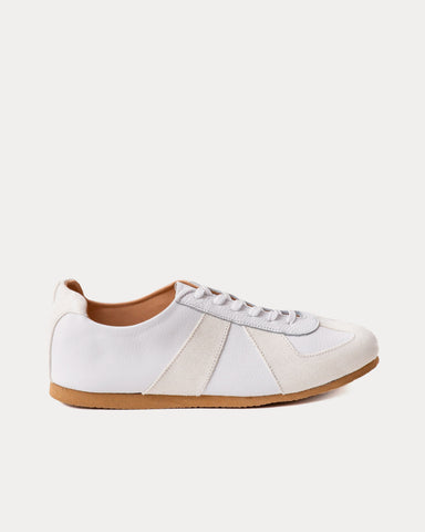 Crown Northampton Adnitt Gat Calf Leather with Gum Soles White Low Top Sneakers