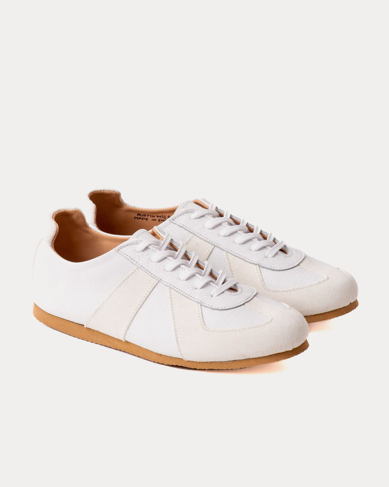 Crown Northampton Adnitt Gat Calf Leather with Gum Soles White Low Top Sneakers - 2