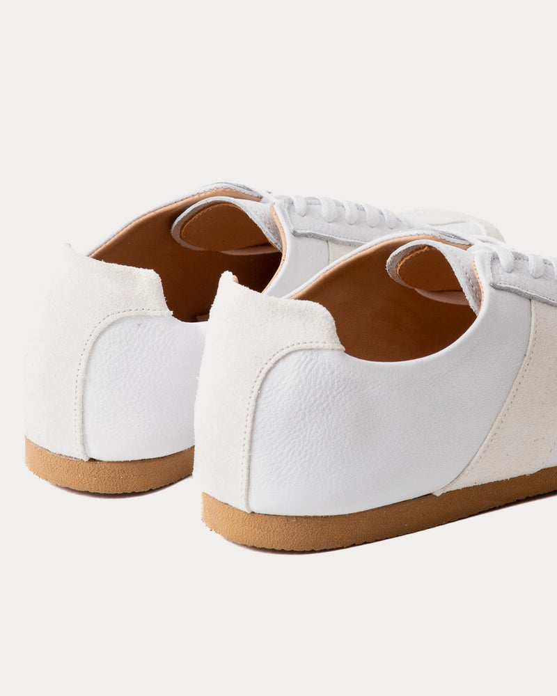 Crown Northampton Adnitt Gat Calf Leather with Gum Soles White Low Top Sneakers - 3