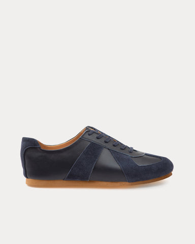 Crown Northampton Adnitt Gat Calf Leather with Gum Soles Navy Low Top Sneakers