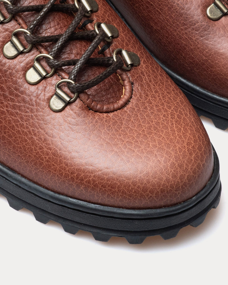 Crown Northampton Everdon 'Rambler' Wholecut Mid Norwegian Ox Chestnut Boots - 5