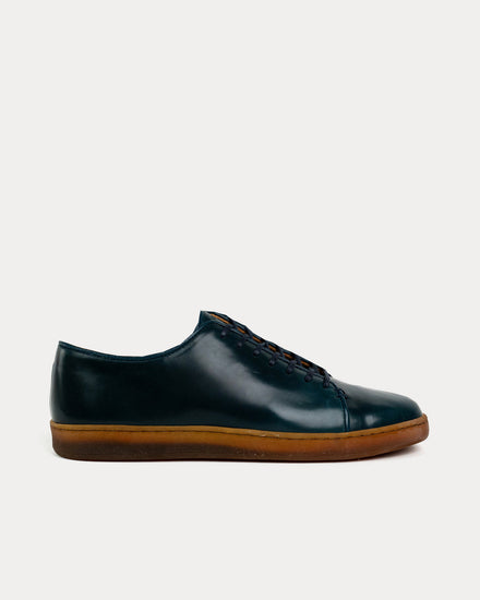 Crown Northampton Harlestone Derby Shinki Shell Cordovan Indigo Low Top Sneakers - 1