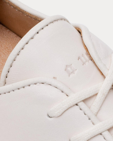 Crown Northampton Harlestone Derby Veg Tan Calf Off White Low Top Sneakers - 4