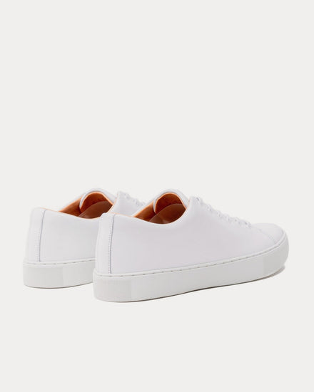 Crown Northampton Overstone Derby Calf Leather All White Low Top Sneakers - 3