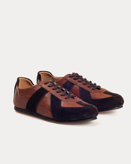 Crown Northampton Adnitt Gat Sokoto Leather Brown / Black Low Top Sneakers - 2