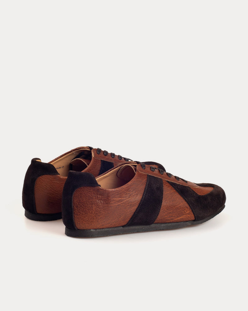 Crown Northampton Adnitt Gat Sokoto Leather Brown / Black Low Top Sneakers - 3