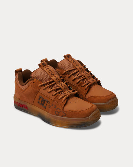 DC Shoes x DCV87 Lynx Leather Brown Low Top Sneakers - 2