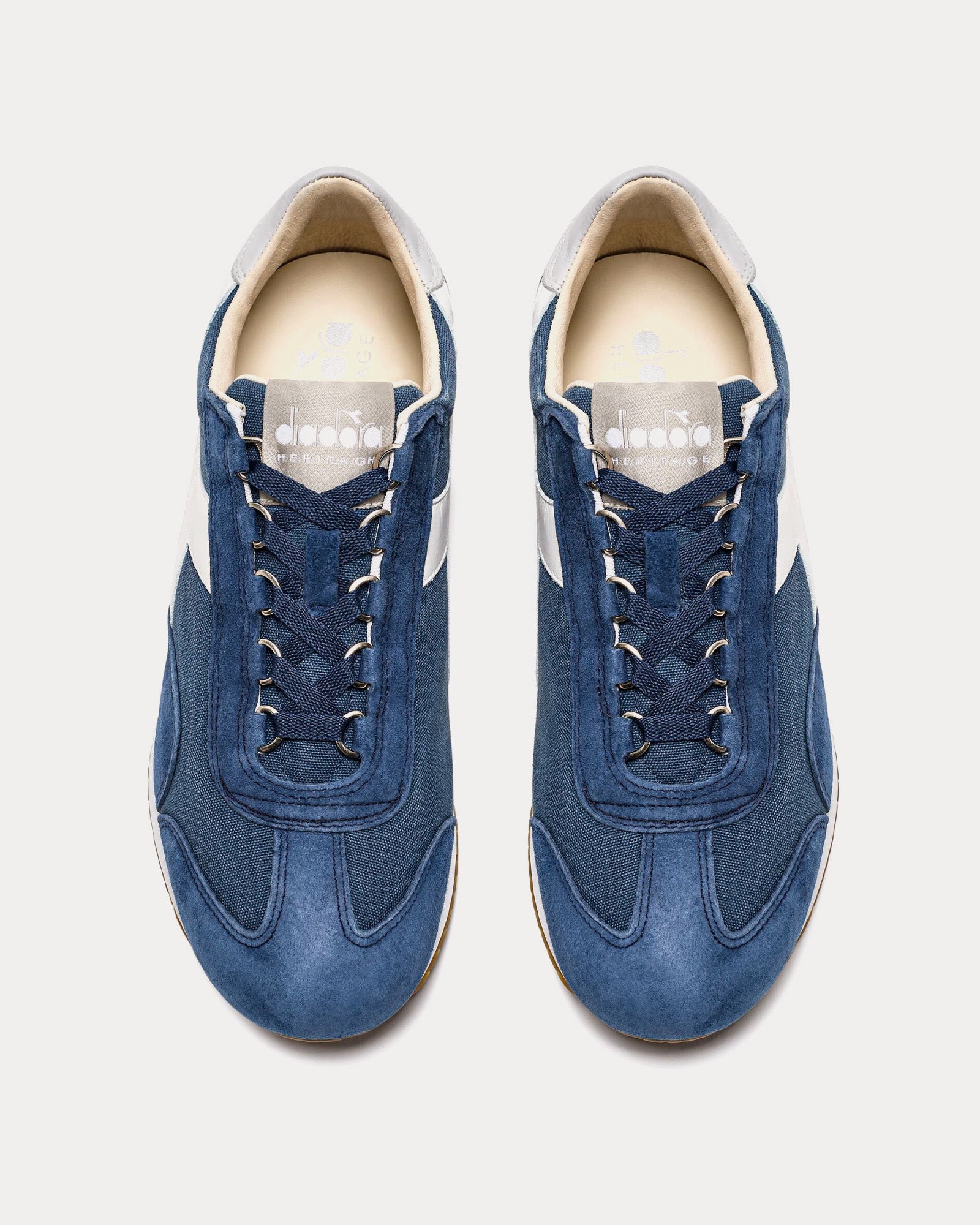 Diadora - Equipe H Canvas Stone Wash Blue Stellar Low Top Sneakers