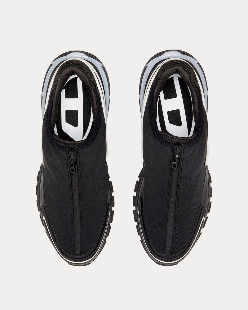 Diesel Unisex S Serendipity Pro X1 Zip X Black White Slip On Sneakers diesel-unisex-s-serendipity-pro-x1-zip-x-black-white-slip-on-sneakers