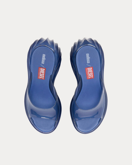 Diesel x Melissa Quantum Platform Blue Mules - 2
