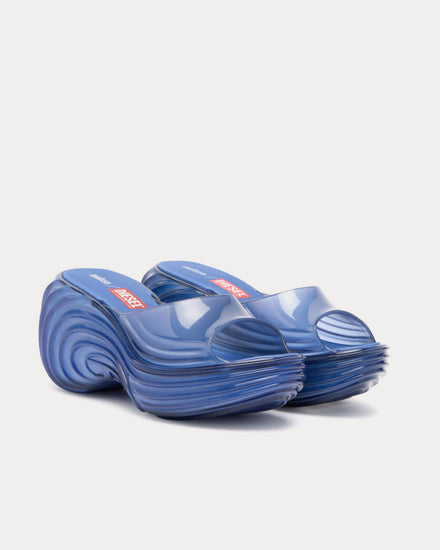 Diesel x Melissa Quantum Platform Blue Mules - 3