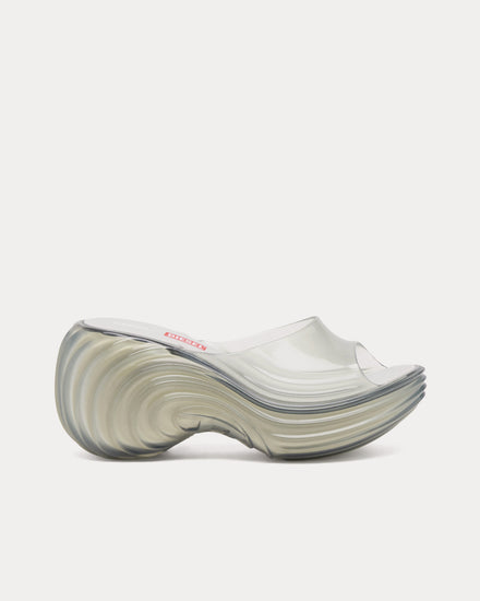 Diesel x Melissa Quantum Platform Light Grey Mules - 1