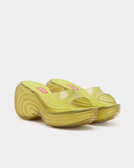 Diesel x Melissa Quantum Platform Yellow Mules - 3