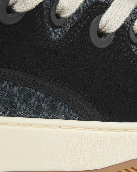 Dior B9S Skater Limited And Numbered Edition Dior Oblique Suede and Jacquard Black Low Top Sneakers - 4