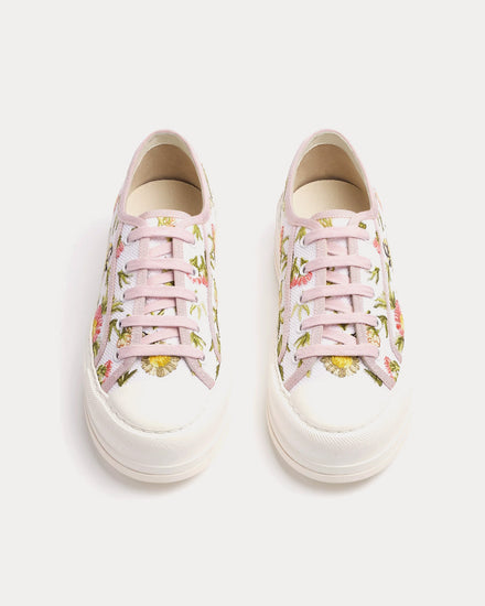Dior Walk'n'Dior Platform  Daisy Garden Motif White / Pink Low Top Sneakers - 2