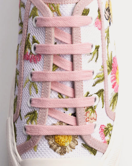 Dior Walk'n'Dior Platform  Daisy Garden Motif White / Pink Low Top Sneakers - 5