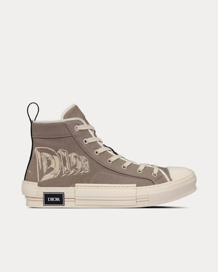 All Star Mens Dior High Tops Dior Men's B23 Beige Canvas With