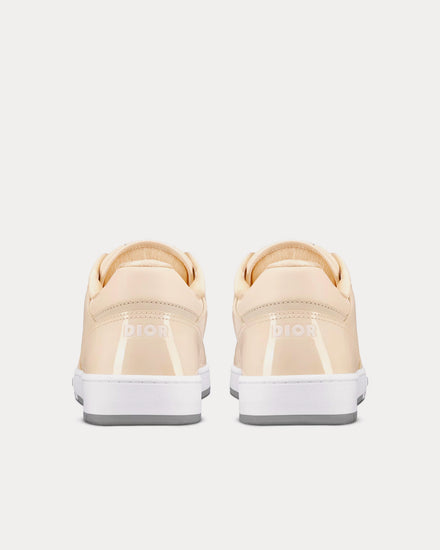 Dior B27 Cream Patent Calfskin and Dior Oblique Gravity Leather Low Top Sneakers - 4