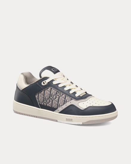 Dior Men's B27 Deep Gray and Cream Smooth Calfskin with Deep