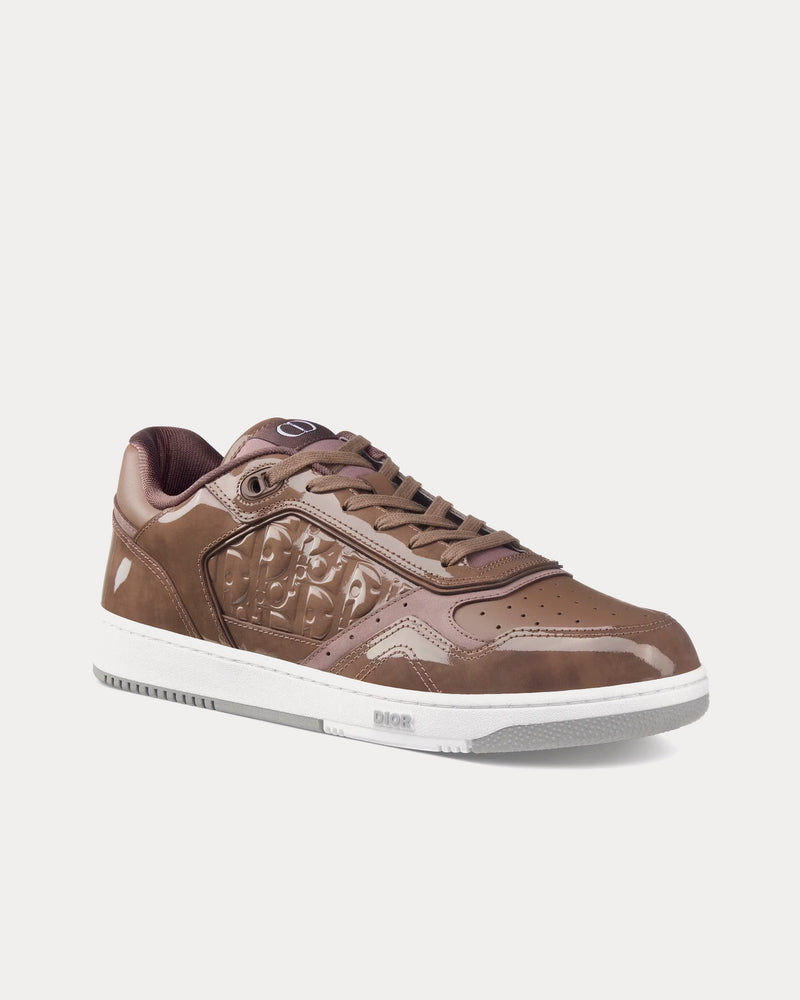 Dior Men's B27 Plum Patent Calfskin and Dior Oblique Gravity
