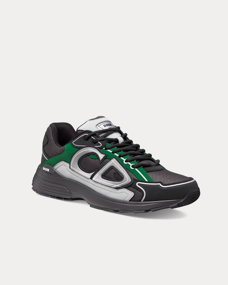 Dior Men's B30 Deep Gray Mesh with Green, Black and Gray Technical