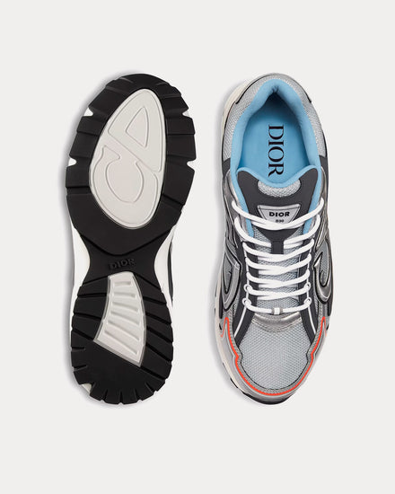 Dior B30 Gray Mesh with Silver-Tone and Deep Gray Technical Fabric Low Top Sneakers - 2