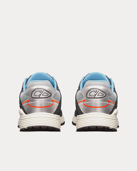 Dior B30 Gray Mesh with Silver-Tone and Deep Gray Technical Fabric Low Top Sneakers - 4