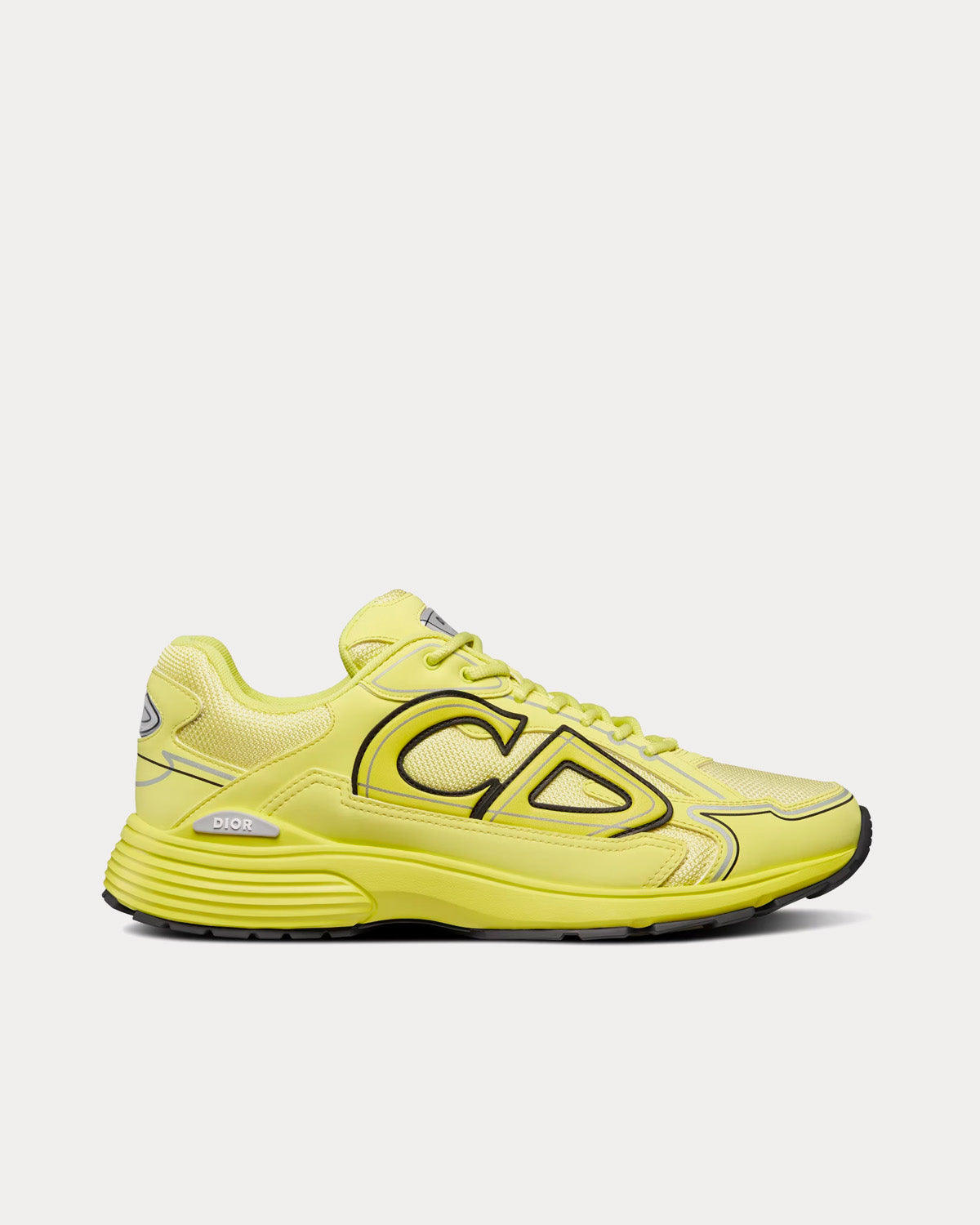 Dior Men's B30 Yellow Mesh and Technical Fabric Low Top Sneakers
