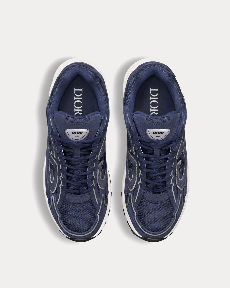 Dior B30 Countdown Suede Navy Blue Low Top Sneakers - 2