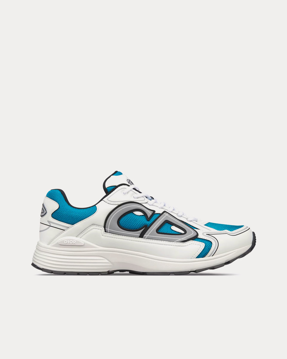 Dior B30 Blue Mesh and White Technical Fabric Low Top Sneakers - Sneak ...