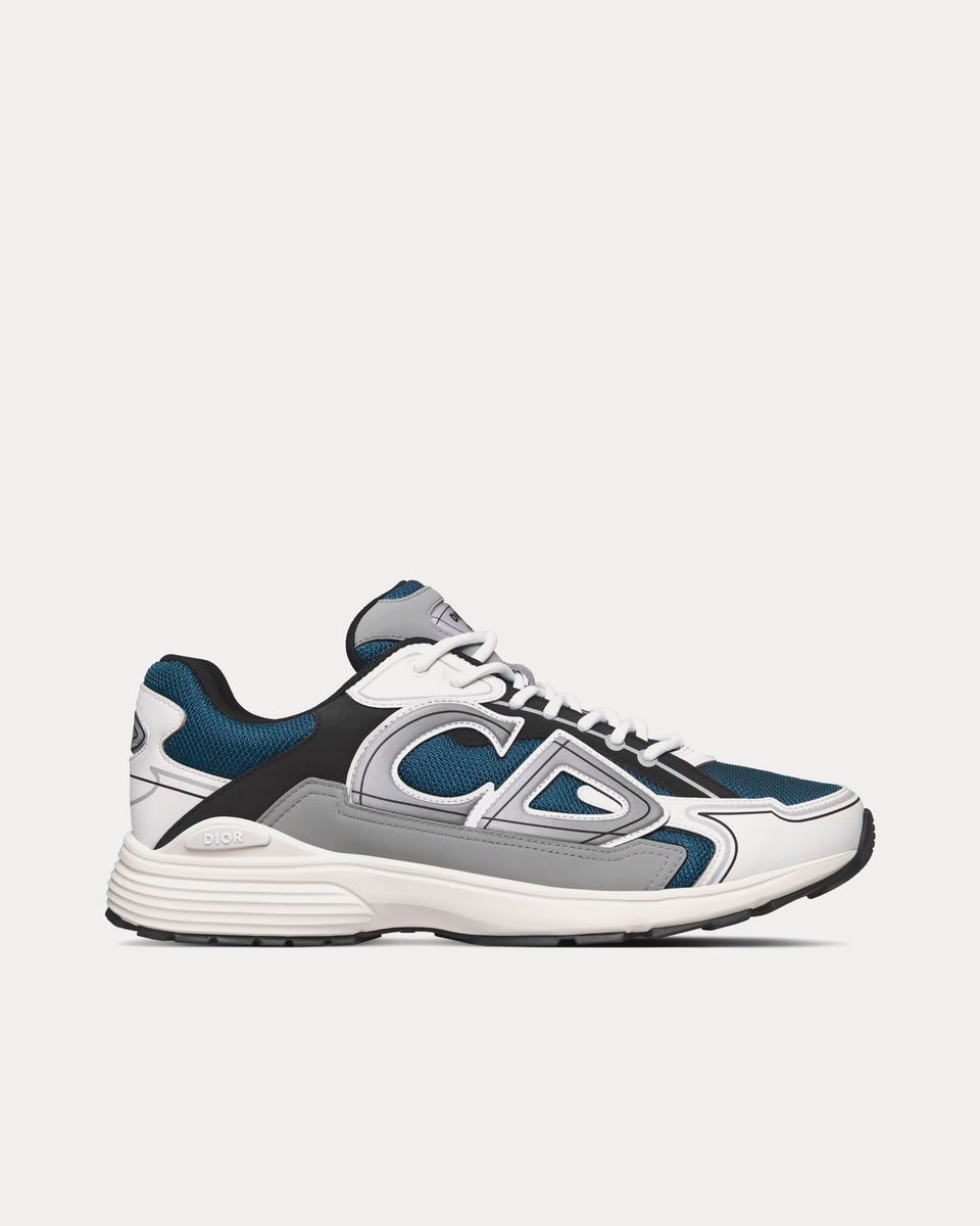 Dior B30 Blue Mesh and White, Gray and Black Technical Fabric Low Top ...