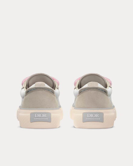 Dior B33 Gray and White Dior Oblique Jacquard and Gray Suede Low Top Sneakers - 4