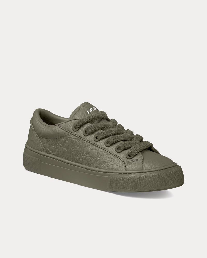 Dior Men's B33 Khaki Grained Calfskin and Khaki Dior Gravity