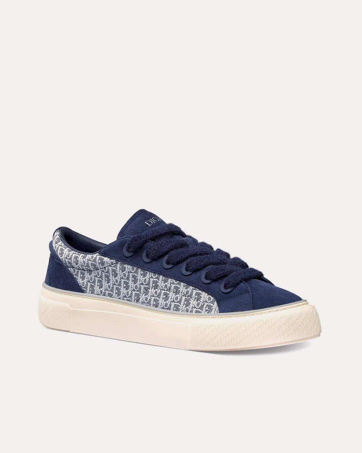 Dior B33 Navy Blue Dior Oblique Jacquard and Suede Low Top Sneakers - Sneak in Peace
