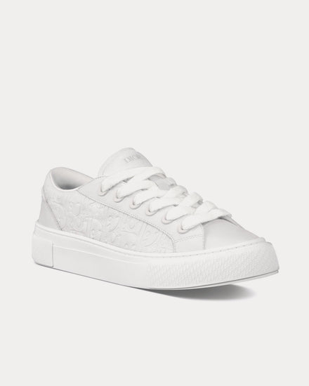 Dior B33 White Grained Calfskin and White Dior Gravity Leather Low Top Sneakers - 3