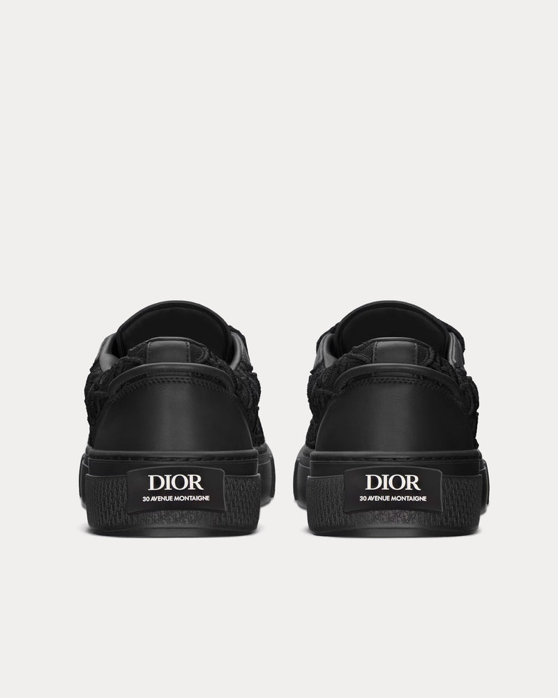 Dior Men's B33 Black Smooth Calfskin and Dior Oblique Raised Dior Men's B33 Black Smooth Calfskin and Dior Oblique Raised