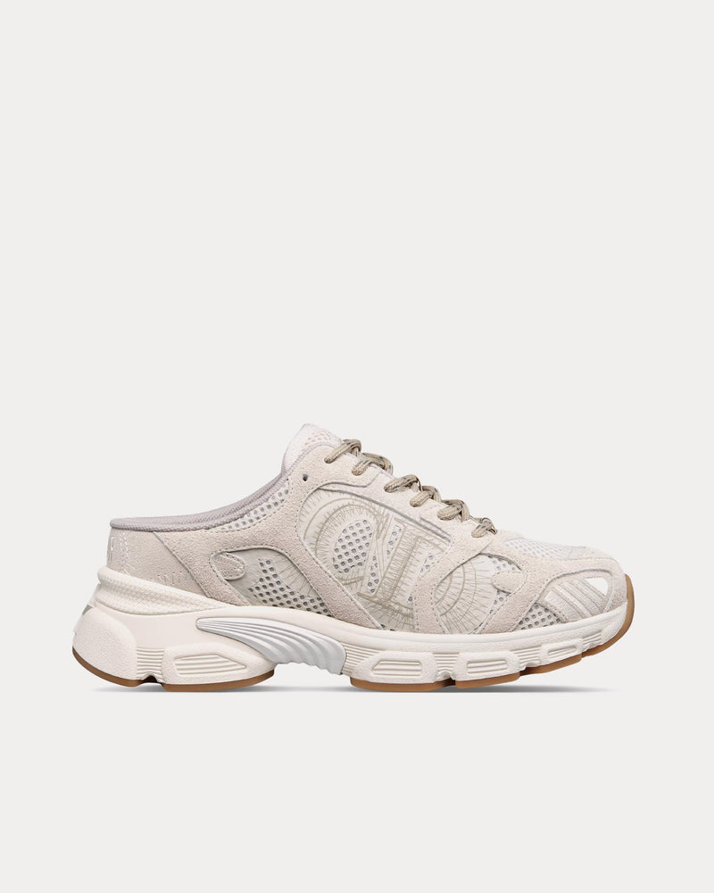 Dior Chrono Mesh & Suede Calfskin Beige Sneaker Mules - 1