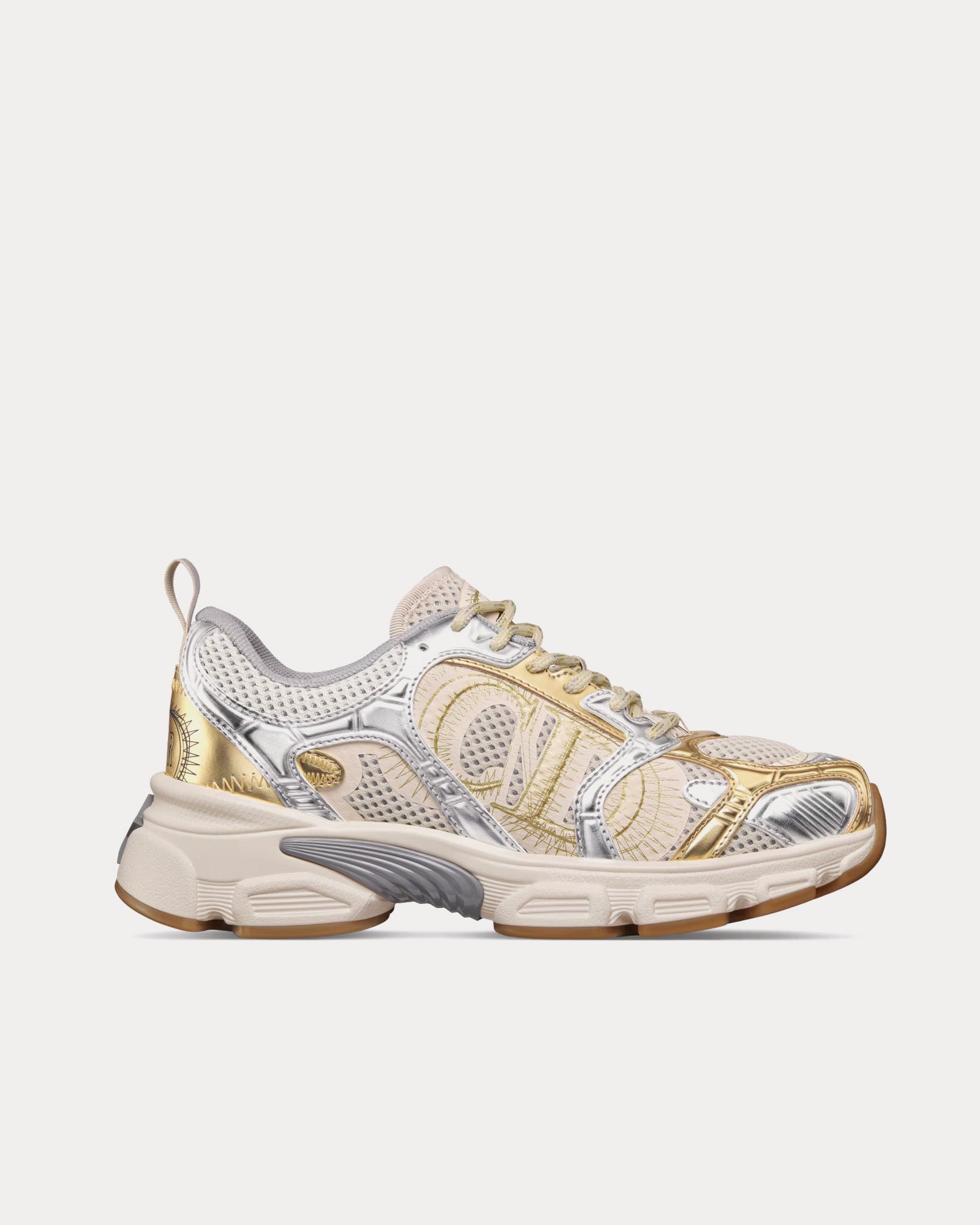 Dior Women's Chrono Beige Mesh with Gold-Tone and Silver