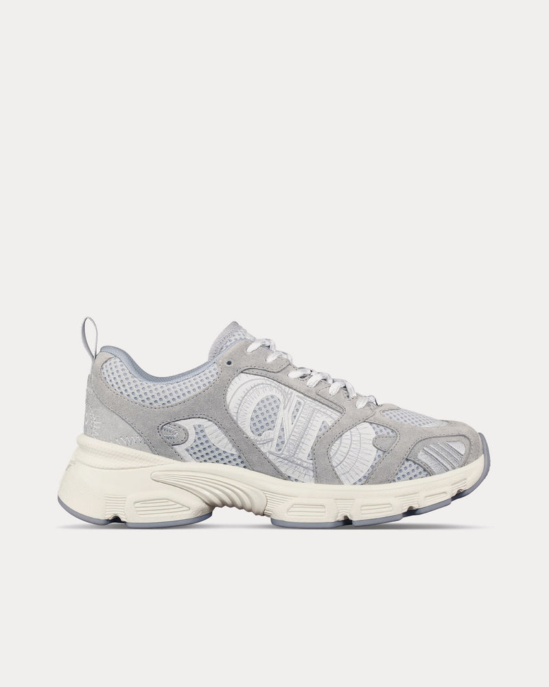 Dior Chrono Mesh & Suede Calfskin Gray Low Top Sneakers - 1