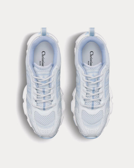 Dior Chrono Mesh & Leather-Effect Panels White / Light Blue Low Top Sneakers - 2