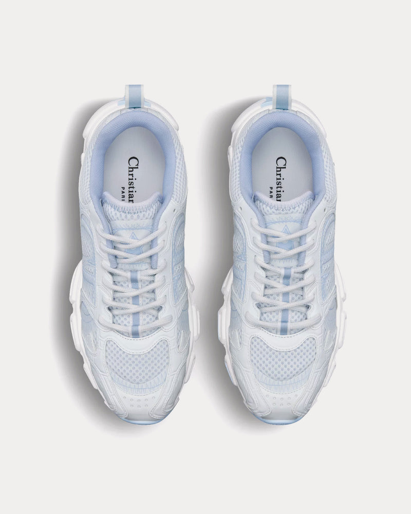 Dior Chrono Mesh & Leather-Effect Panels White / Light Blue Low Top Sneakers - 2