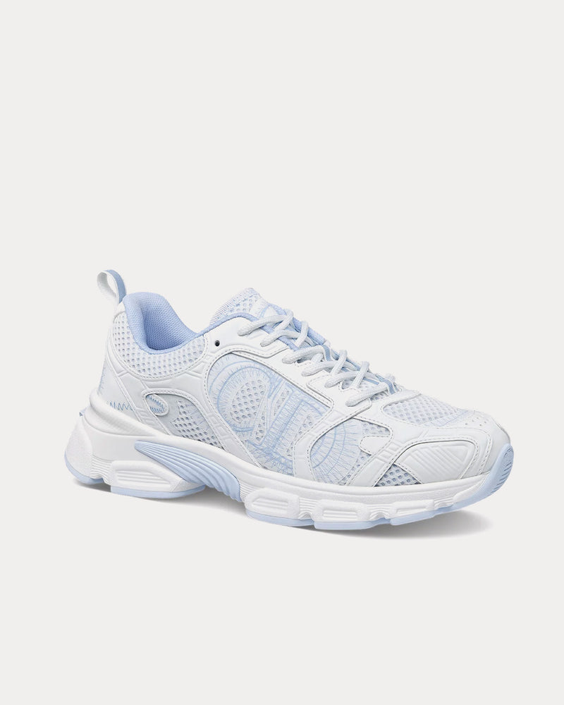 Dior Chrono Mesh & Leather-Effect Panels White / Light Blue Low Top Sneakers - 3