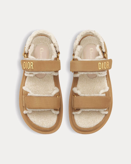 Dior Dioract Suede Goatskin Beige Sandals - 2