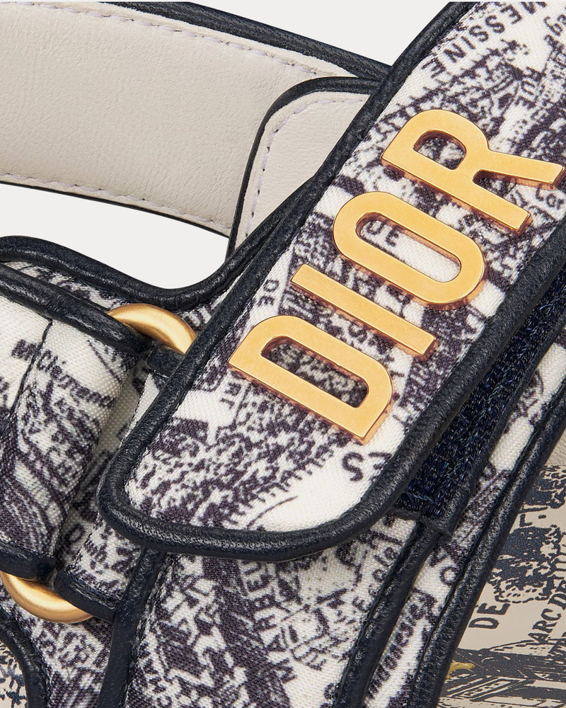 Dior Women's Dioract White and Navy Blue Technical Fabric