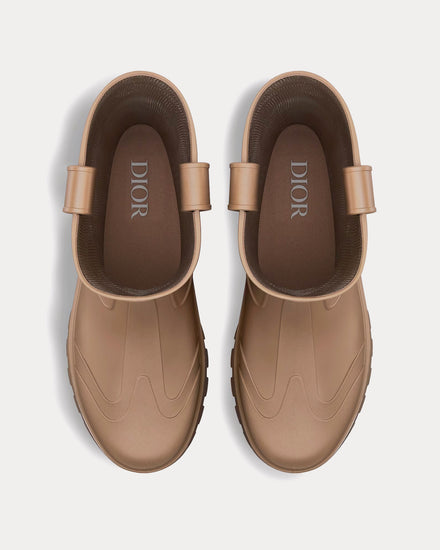 Dior Garden Brown Rubber with Dior Oblique Motif Rain Boots - 2