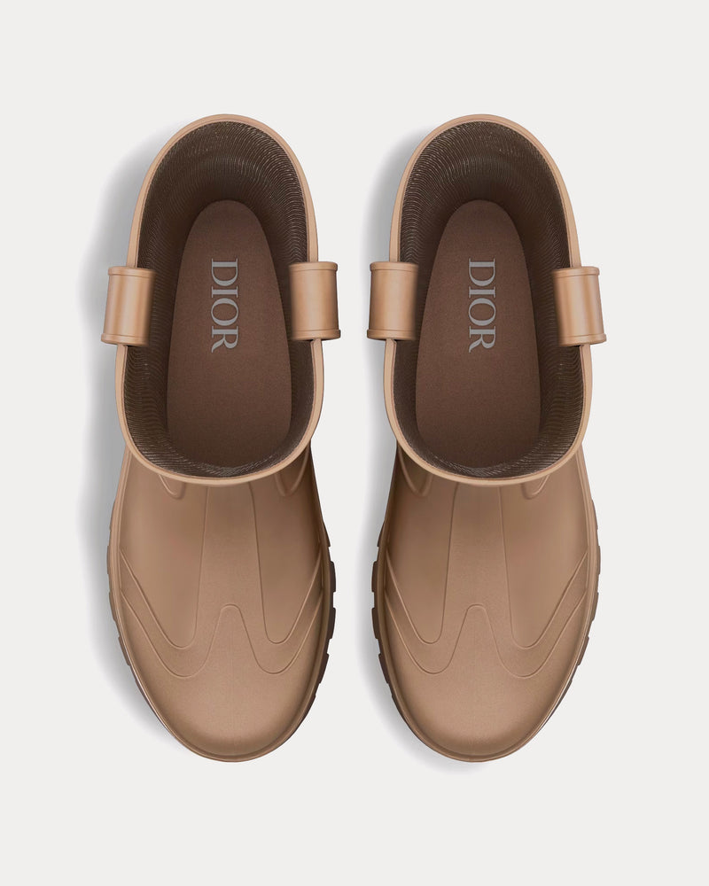 Dior Garden Brown Rubber with Dior Oblique Motif Rain Boots - 2